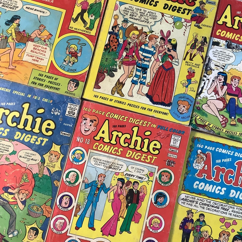 Vintage 70’s Archie Jughead Laugh Comics Digest Lot of 12 Comic Books (1973-76)